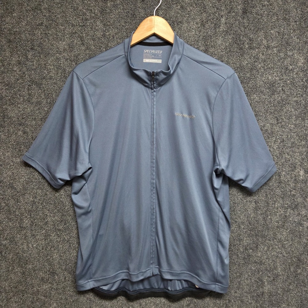Specialized RBX Classic Short Sleeve Bike Cycling Jersey Men XXL Blue Full Zip